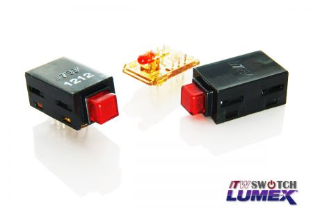 PCBA-Miniatur-LED-beleuchtete Drucktastenschalter - 0,25-A-PCBA-LED-Druckschalter